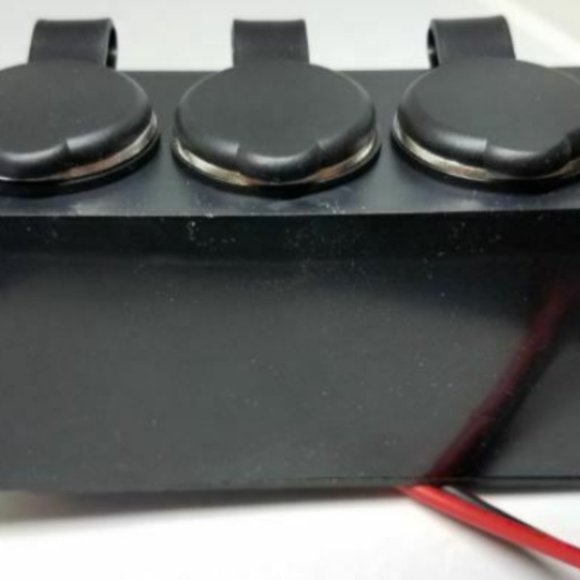 12V DC 15A 3 Port Cigarette Lighter Adapter Outlet Extension Box On/Off Switch - Picture 2 of 4